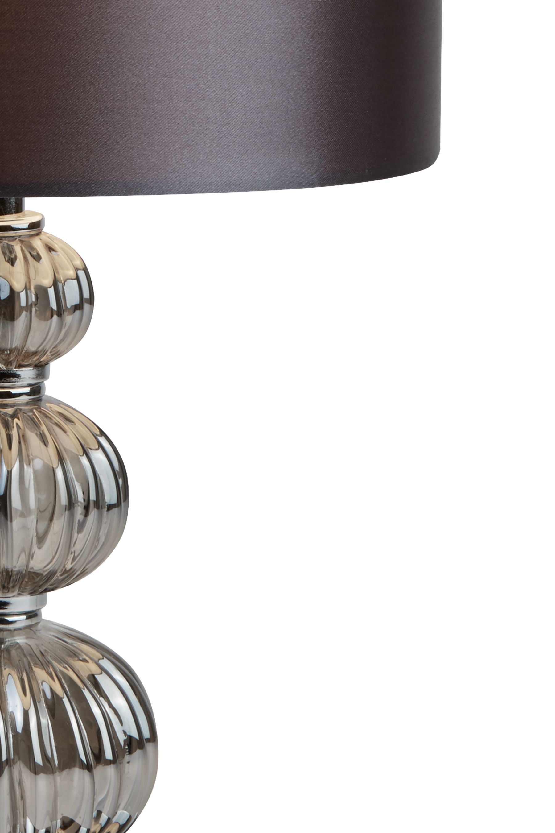Stacked smoked glass table lamp deals
