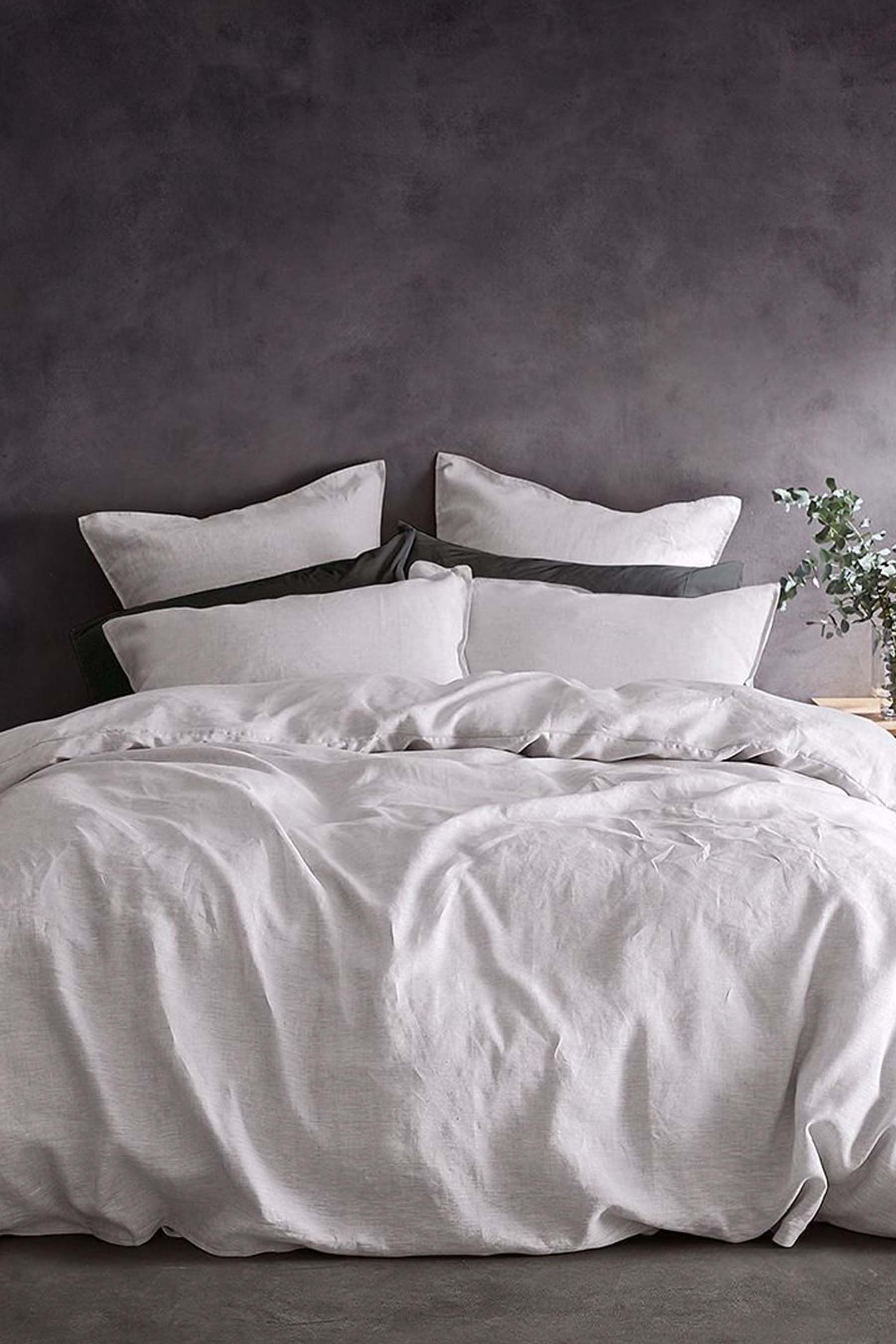 Black linen pillowcases shop