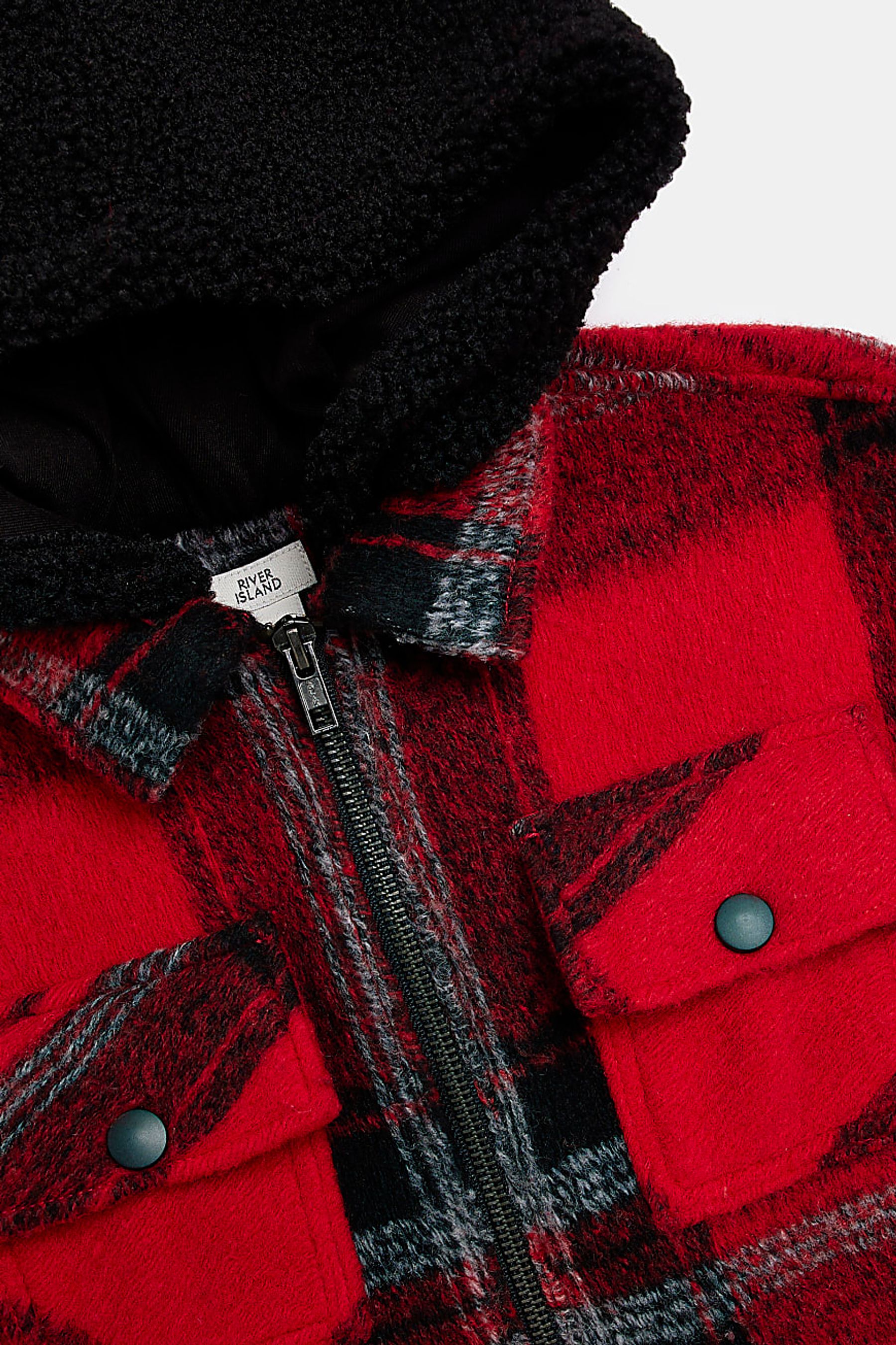River island discount red borg coat