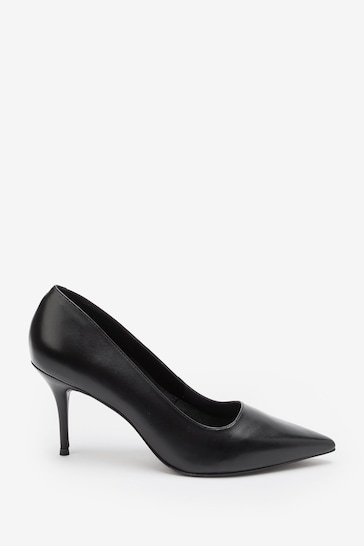 Black Regular/Wide Fit Forever Comfort® Leather Court Shoes