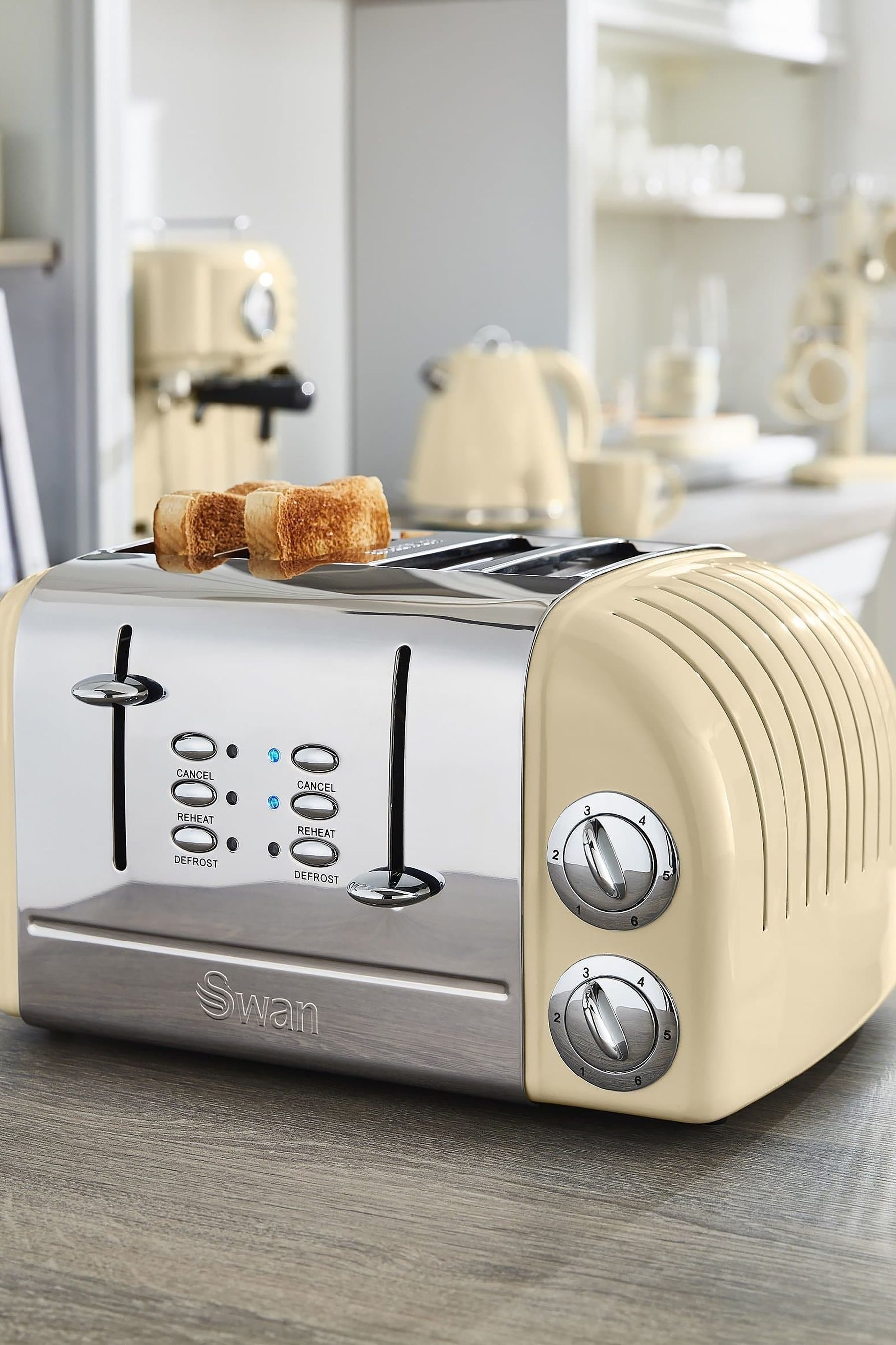 Buy Swan Cream 4 Slice Retro Toaster from the Next UK online shop
