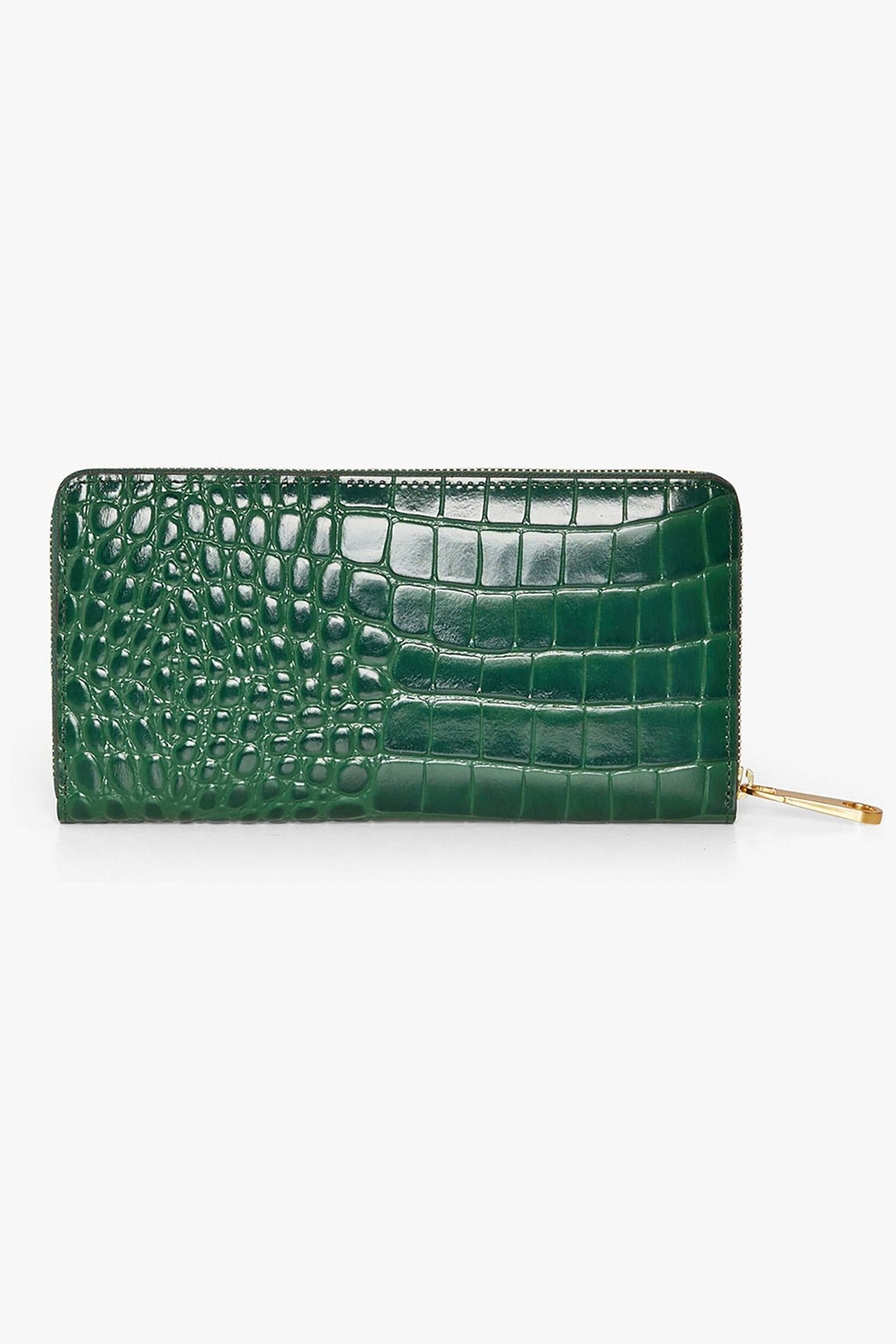 Green croc purse store