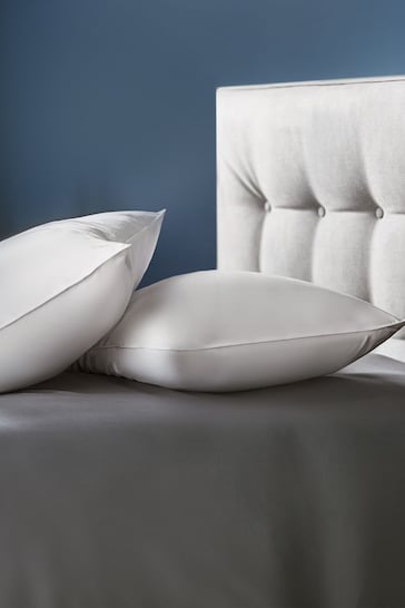 Silentnight Luxury Feather & Down Anti Bacterial Cotton Pillow Pair
