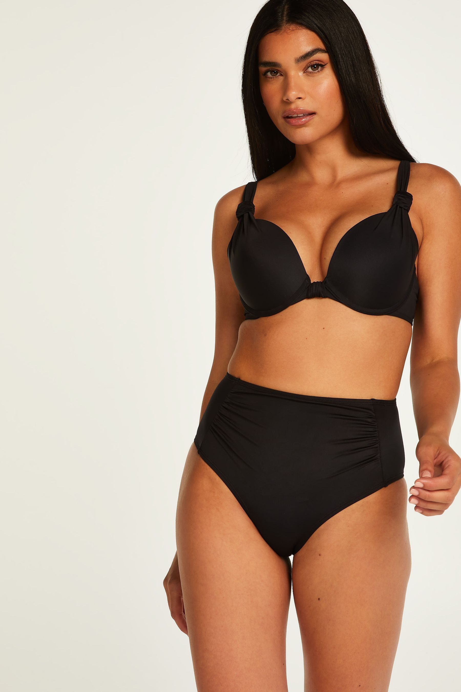 Buy Hunkemoller Black Luxe Shaping High Waist Bikini Bottoms from the Next UK online shop