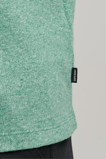 Superdry Light Green Cotton Micro Embroidered T-Shirt