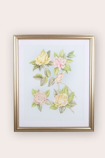 Laura Ashley Blue Roisin Framed Wall Art