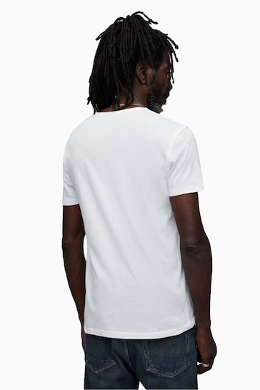 AllSaints White Figure Short-Sleeve Crew T-Shirt