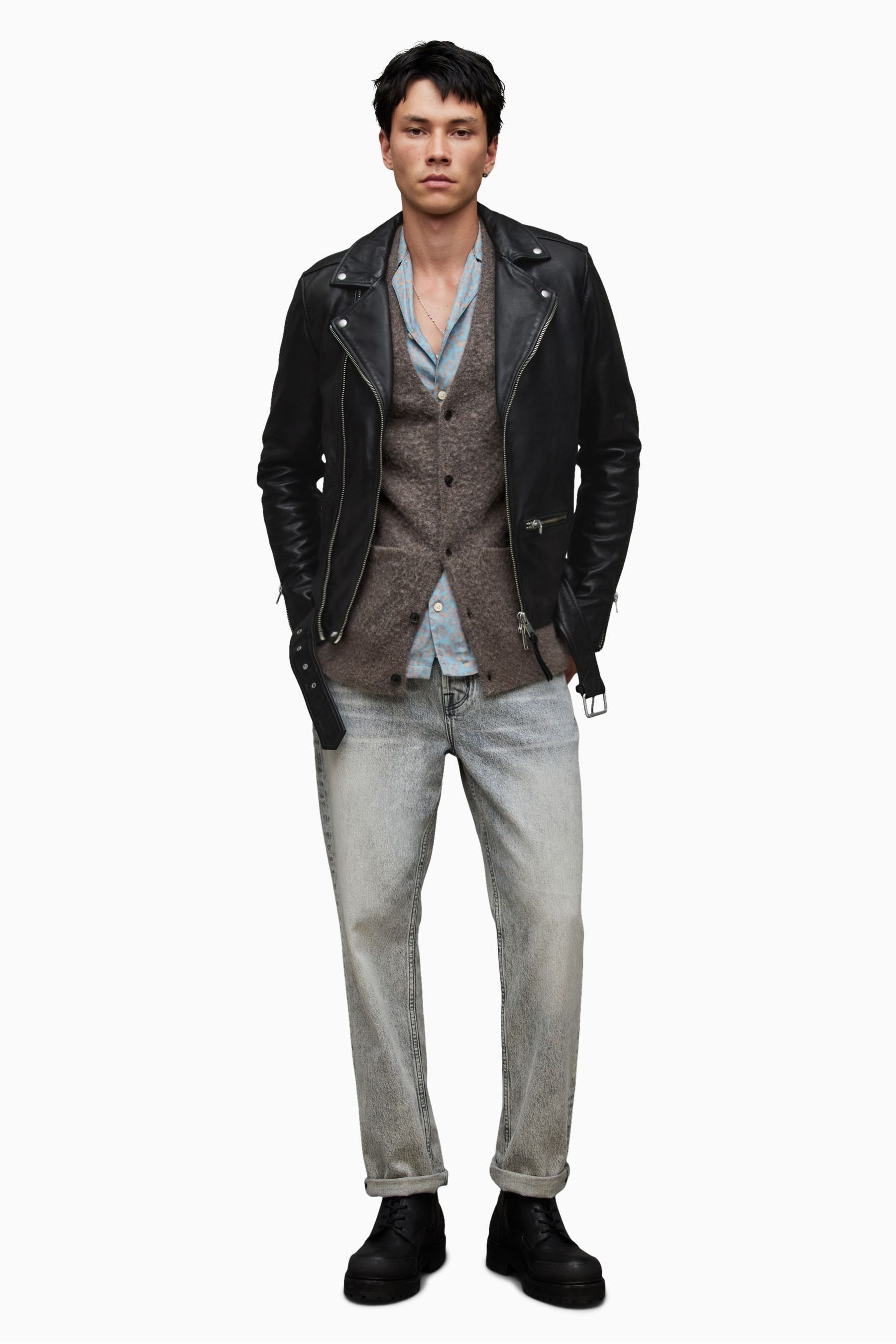 All saints wick biker jacket outlet