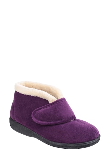 Fleet & Foster Purple Levitt Bootie Slippers