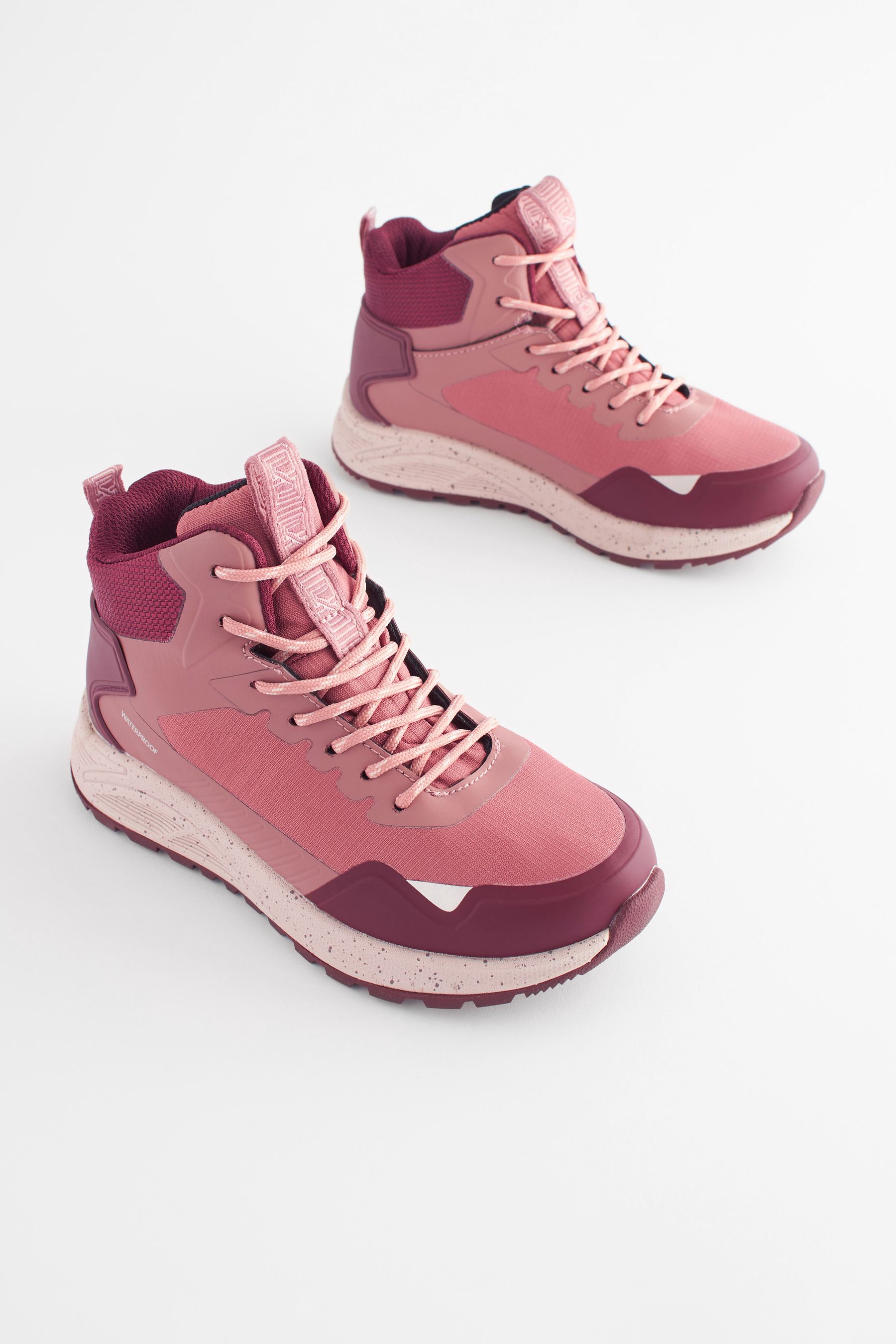 Pink top waterproof boots