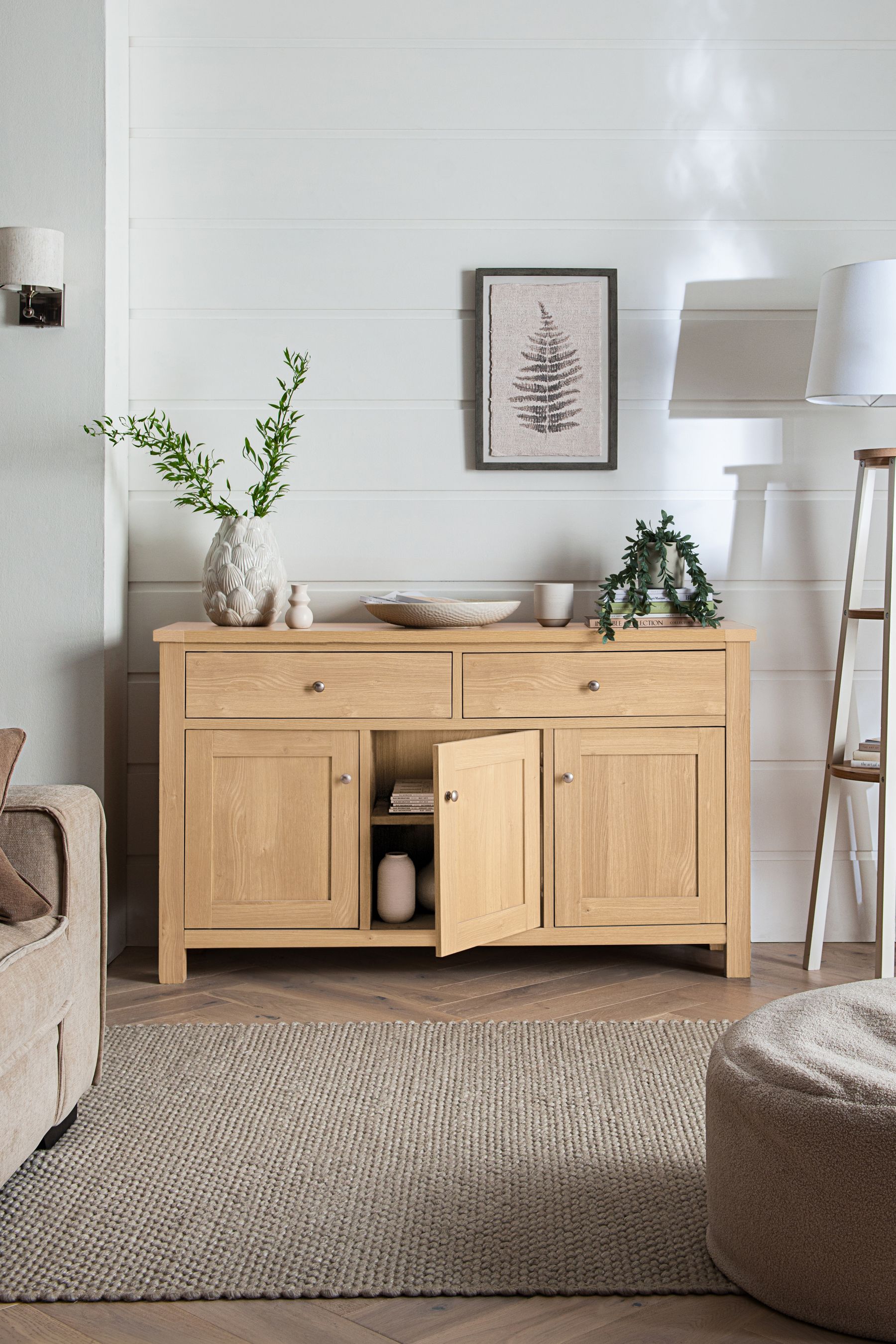 Natural Malvern Oak Effect Large Sideboard
