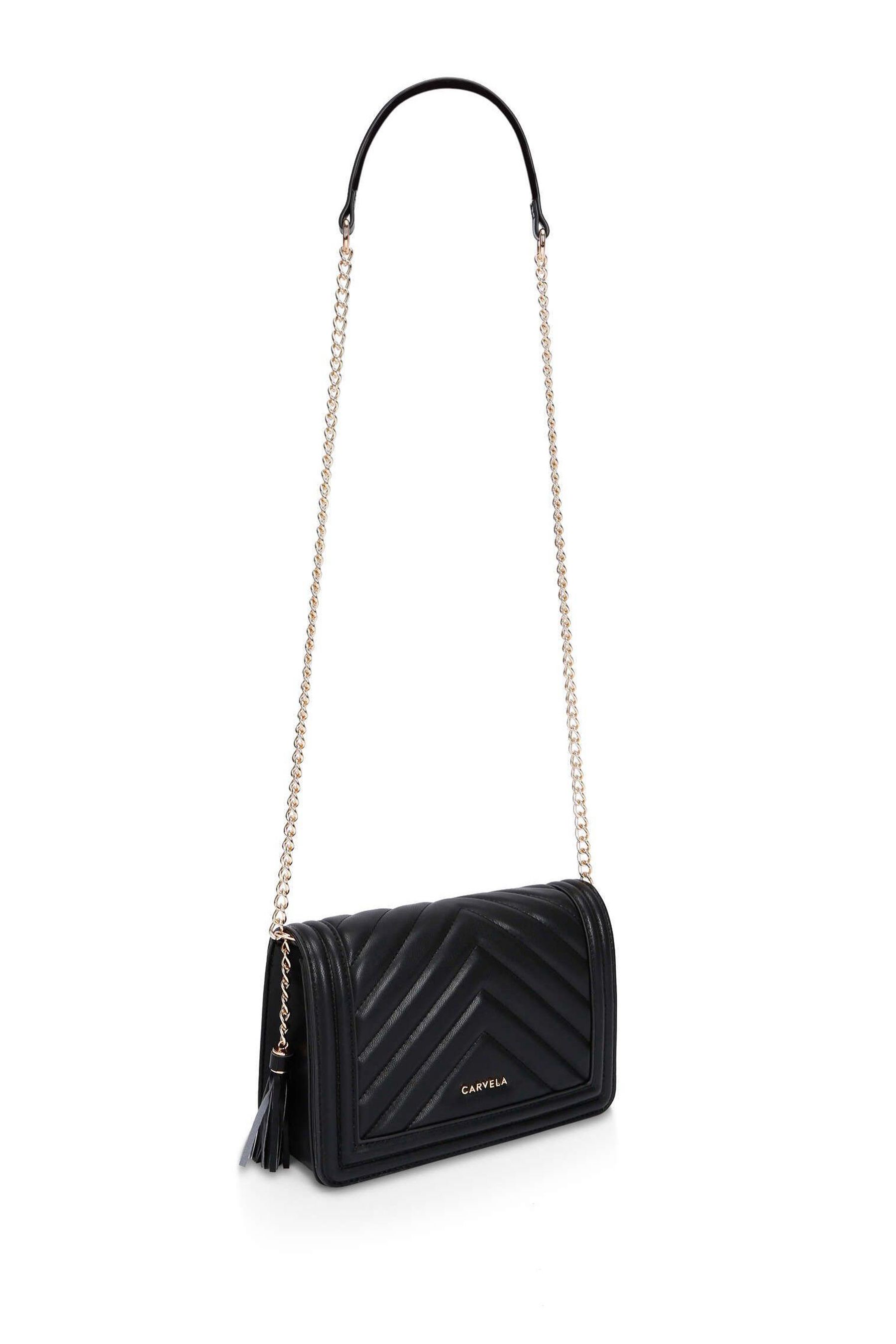 Carvela black clearance quilted bag