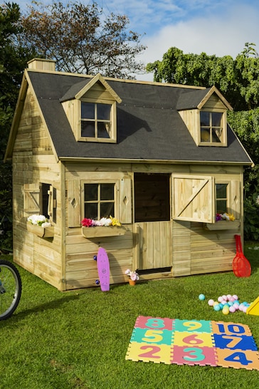 Rowlinson Garden Products Natural Country Cottage Playhouse