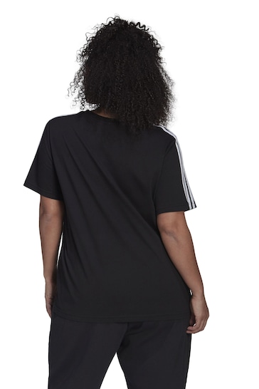 adidas Black Curve Essentials Slim 3-Stripes T-Shirt
