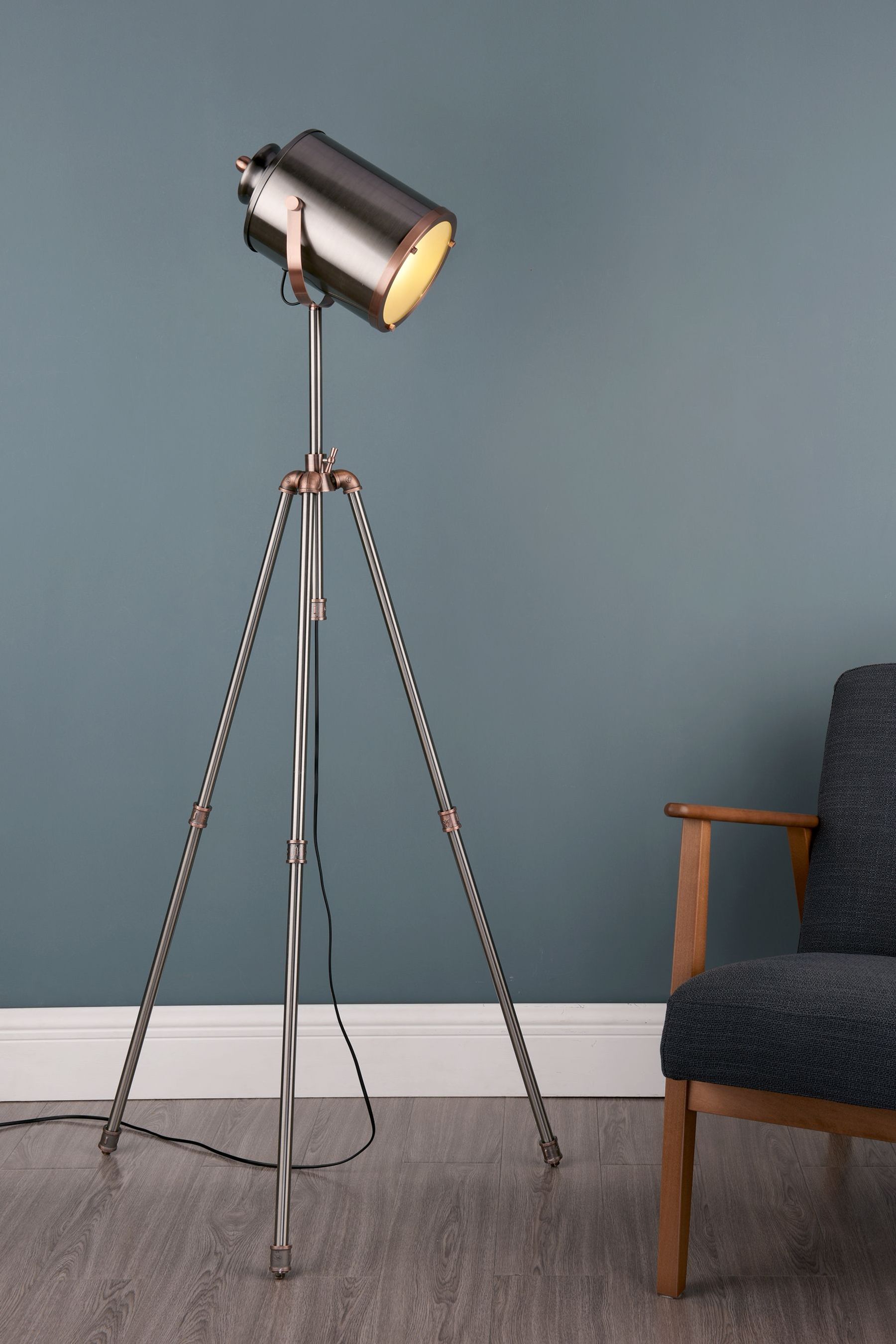Buy Dar Lighting Chrome Jake Task Floor Lamp from the Next UK