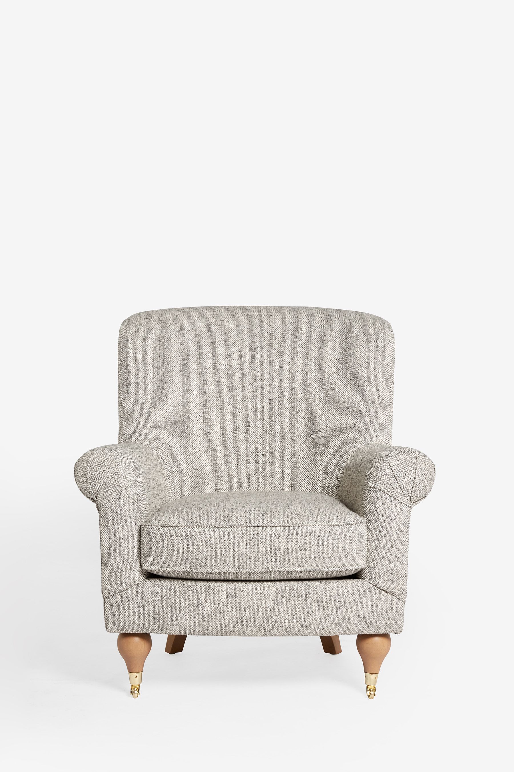 Buy Chunky Weave Dove Grey Ashford Highback Accent Chair from the