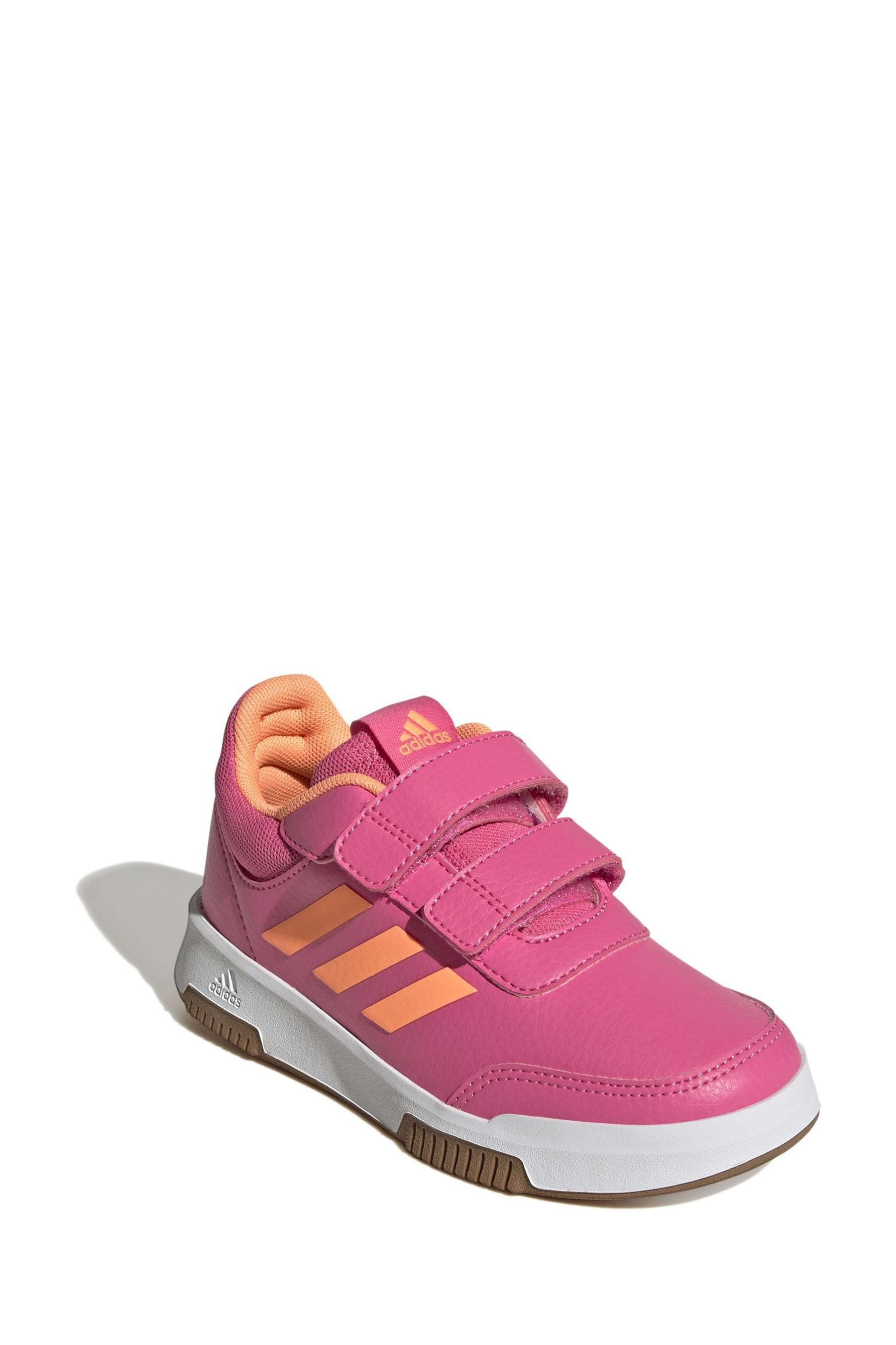 Buy adidas Pink Orange Kids Sportswear Tensaur Hook And Loop