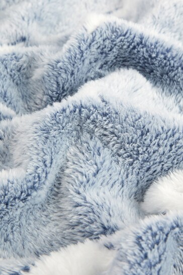 Blue Baby Teddy Borg Fleece Blanket