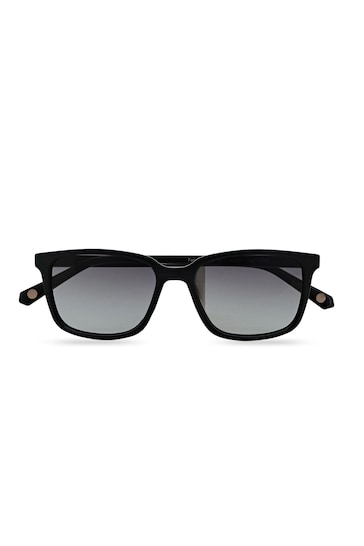 Ted Baker Black Classic Mens Sunglasses with Contrast Temples