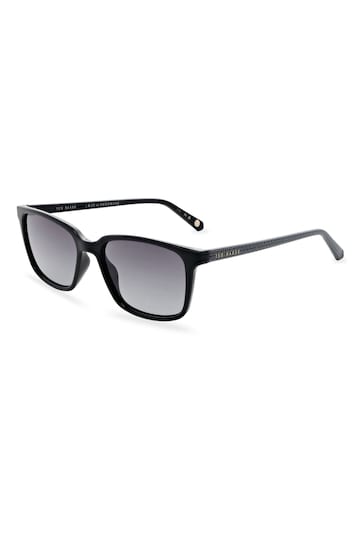 Ted Baker Black Classic Mens Sunglasses with Contrast Temples