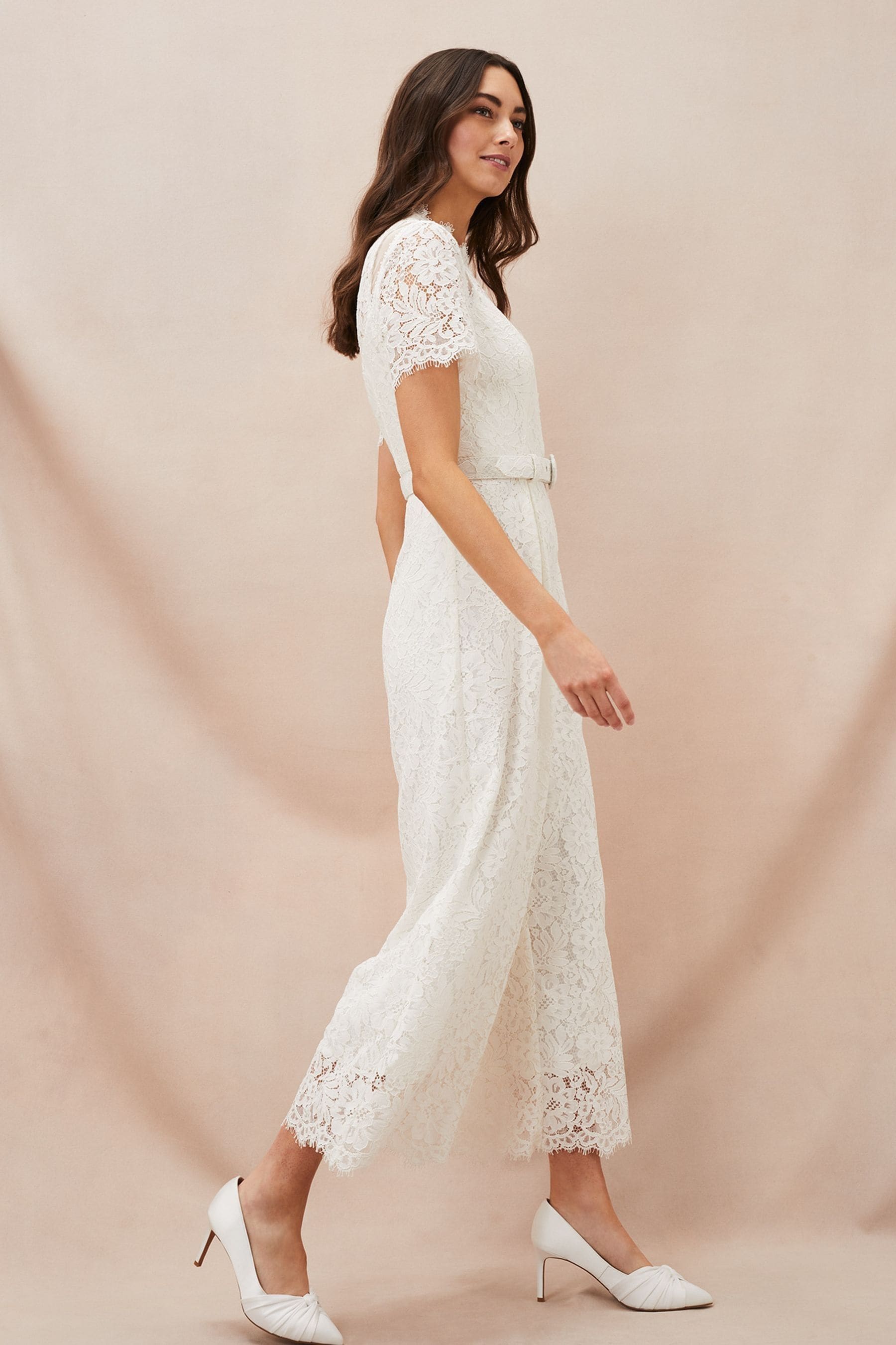 Buy Phase Eight Cream Amaliah Lace Wedding Jumpsuit from the Next