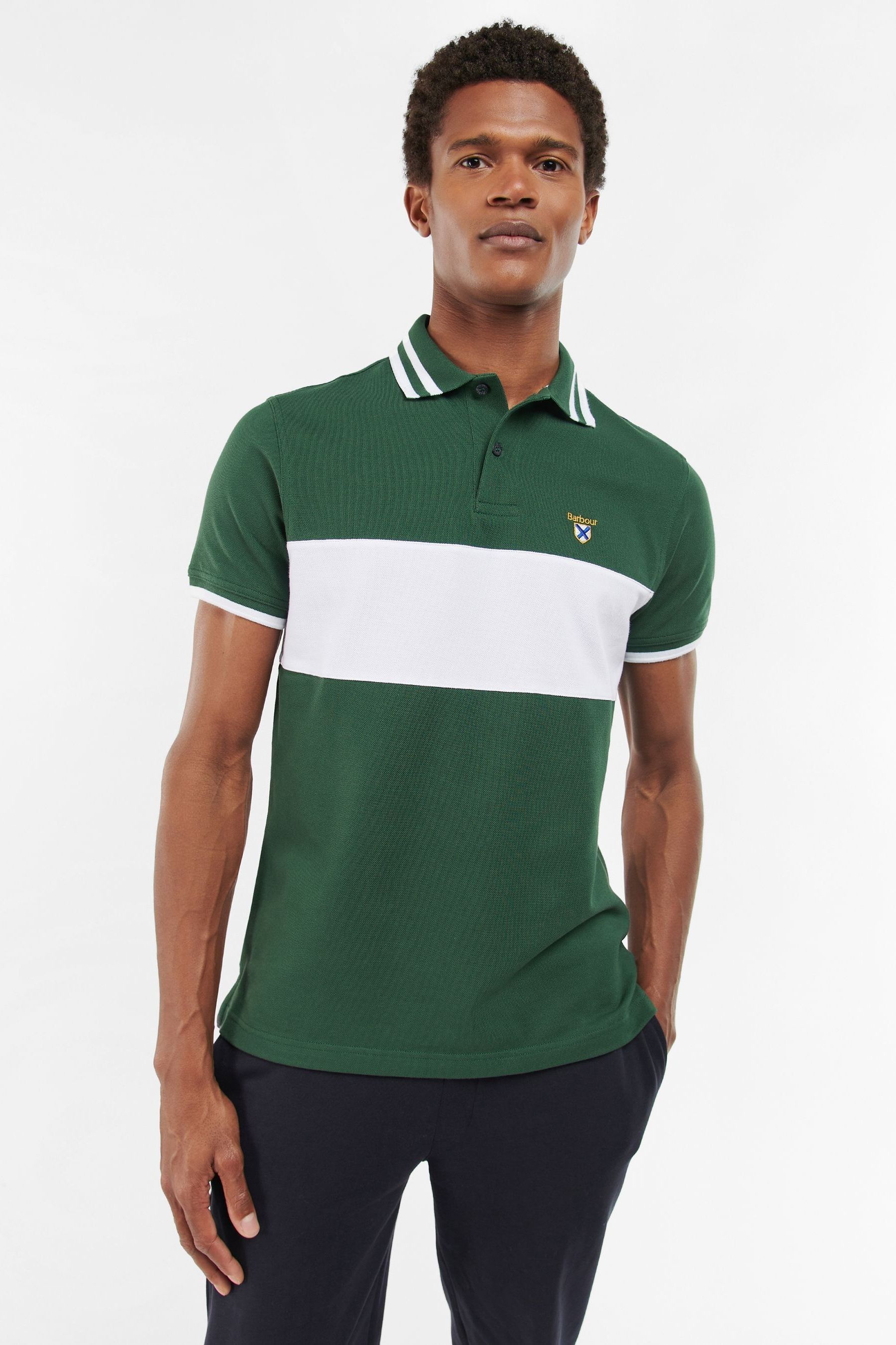 barbour green polo shirt