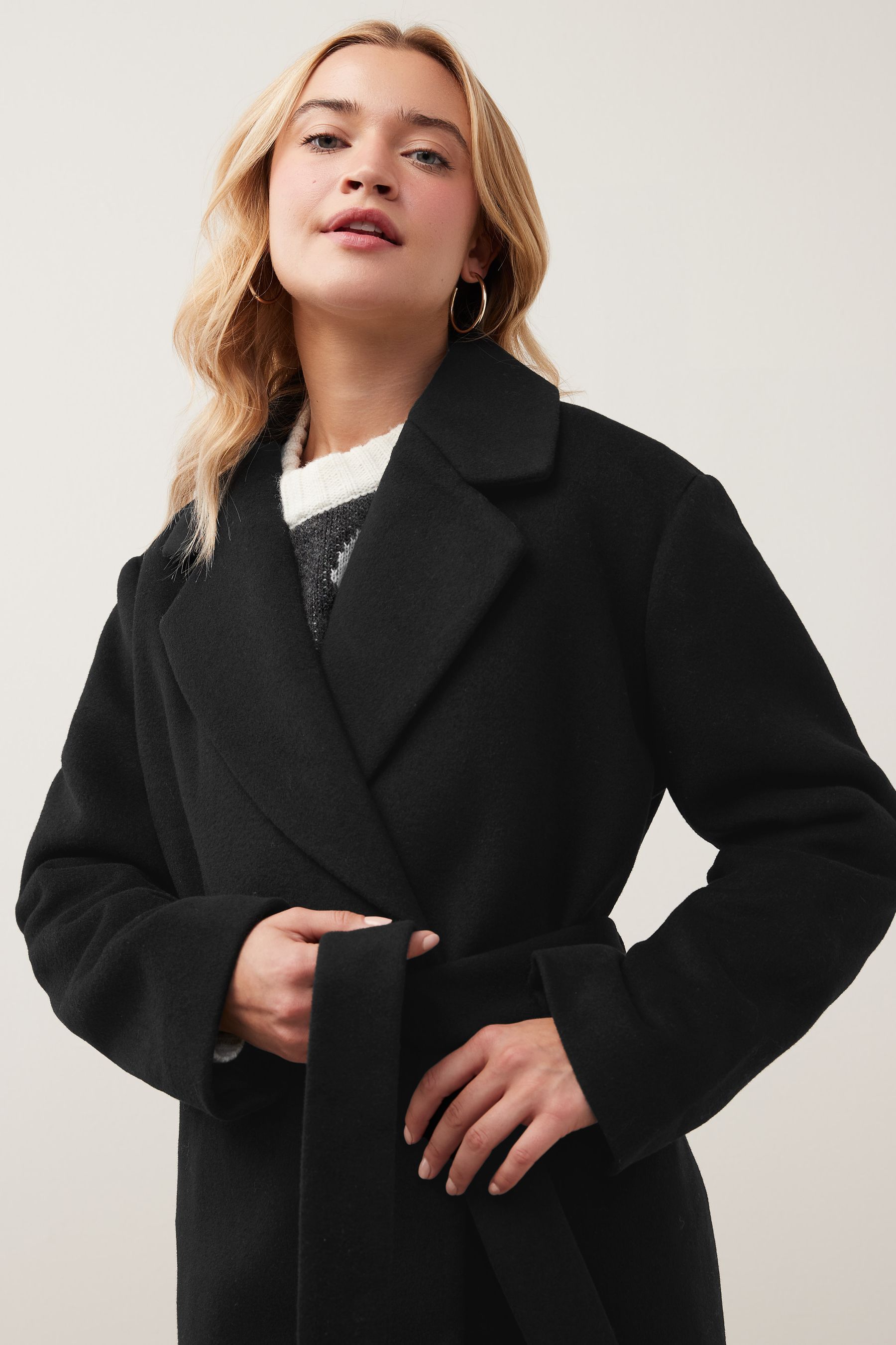 Armani Exchange Wool Trench Coat