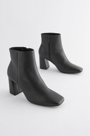 Black Forever Comfort® With Motionflex Square Toe Ankle Boots