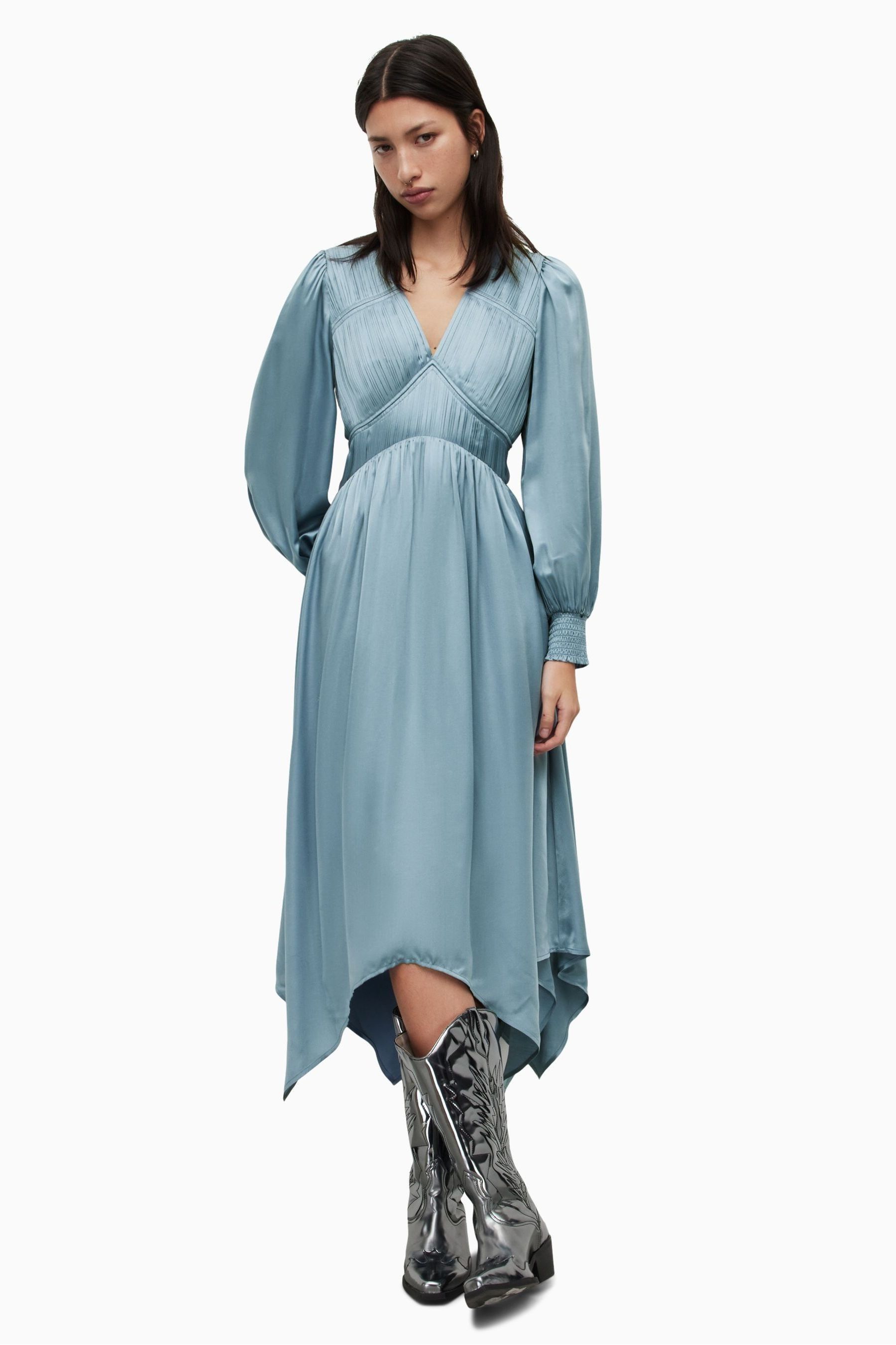 Buy AllSaints Blue Estella Dress from the Next UK online shop