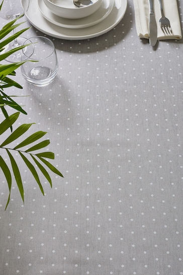 Grey Spot Wipe Clean Table Cloth