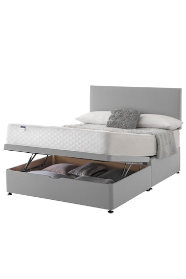 Silentnight Grey Eco Miracoil Half Ottoman Divan Bed Set
