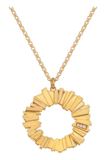 Hot Diamonds X Jac Jossa Gold Tone Believe Pendant Necklace