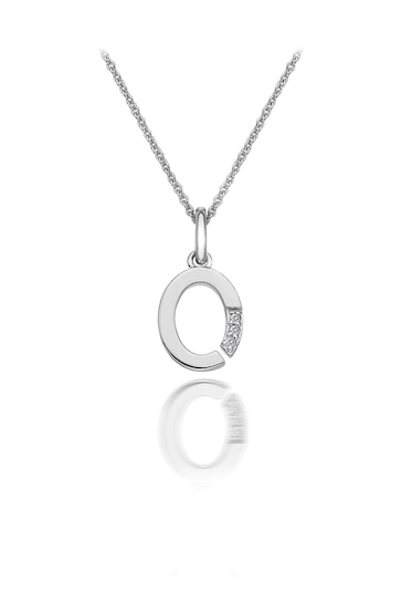 Hot Diamonds Silver Micro Initial Pendant Necklace