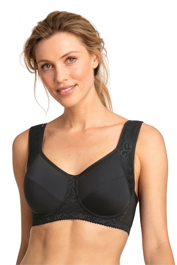 Miss Mary of Sweden Black Exhale Wired Sports Bra