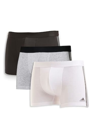 adidas White Active Flex Cotton 3 Pack Boxers