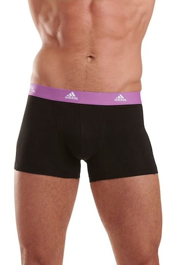 Adidas 3 Pack Active Flex Stripes Trunks - Black