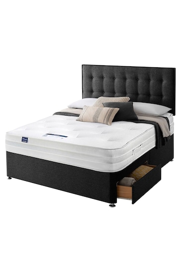 Silentnight Black Eco 1200 Mirapocket Mattress and 2 Drawer Divan Base Bed Set