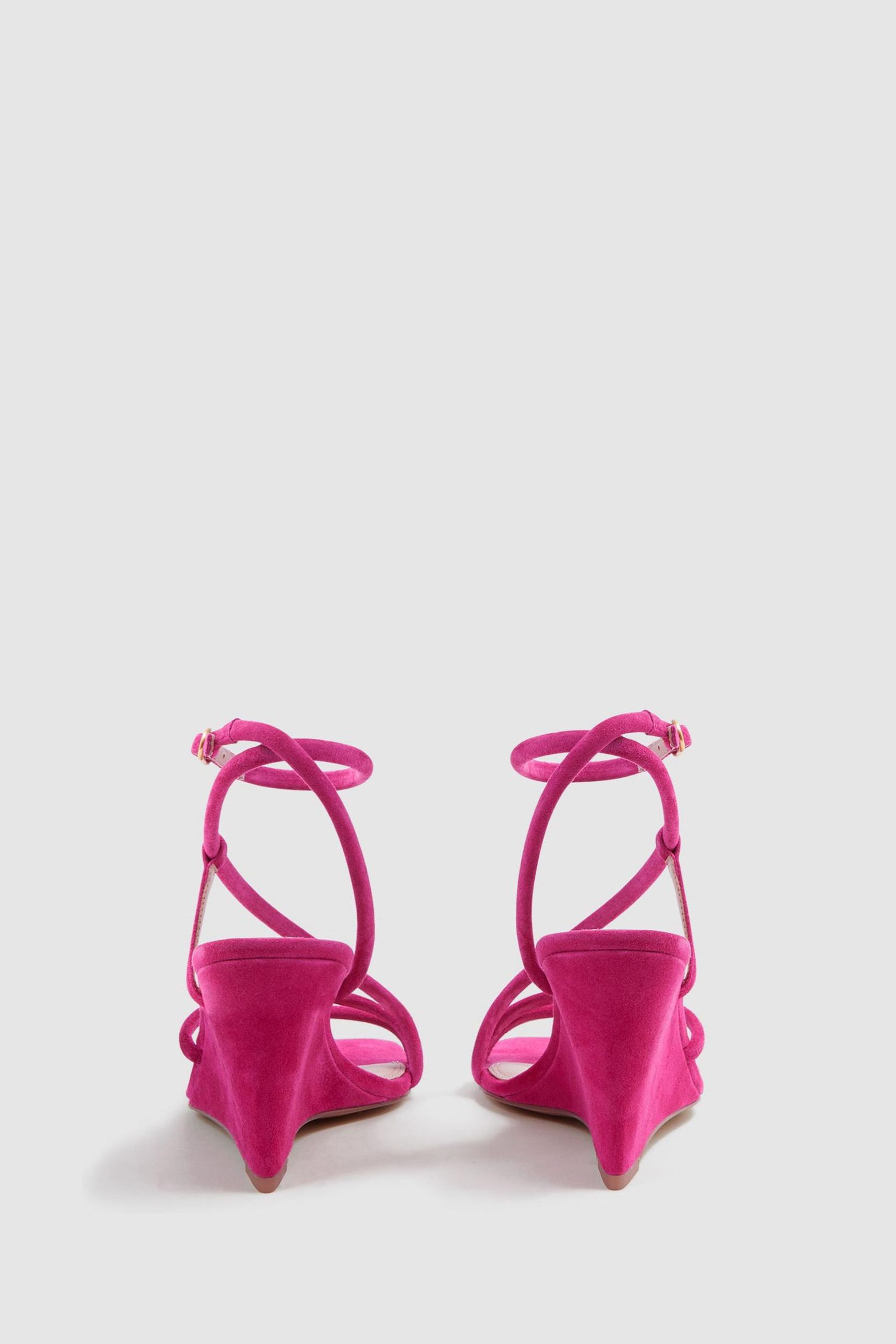 Pink suede strappy heels on sale