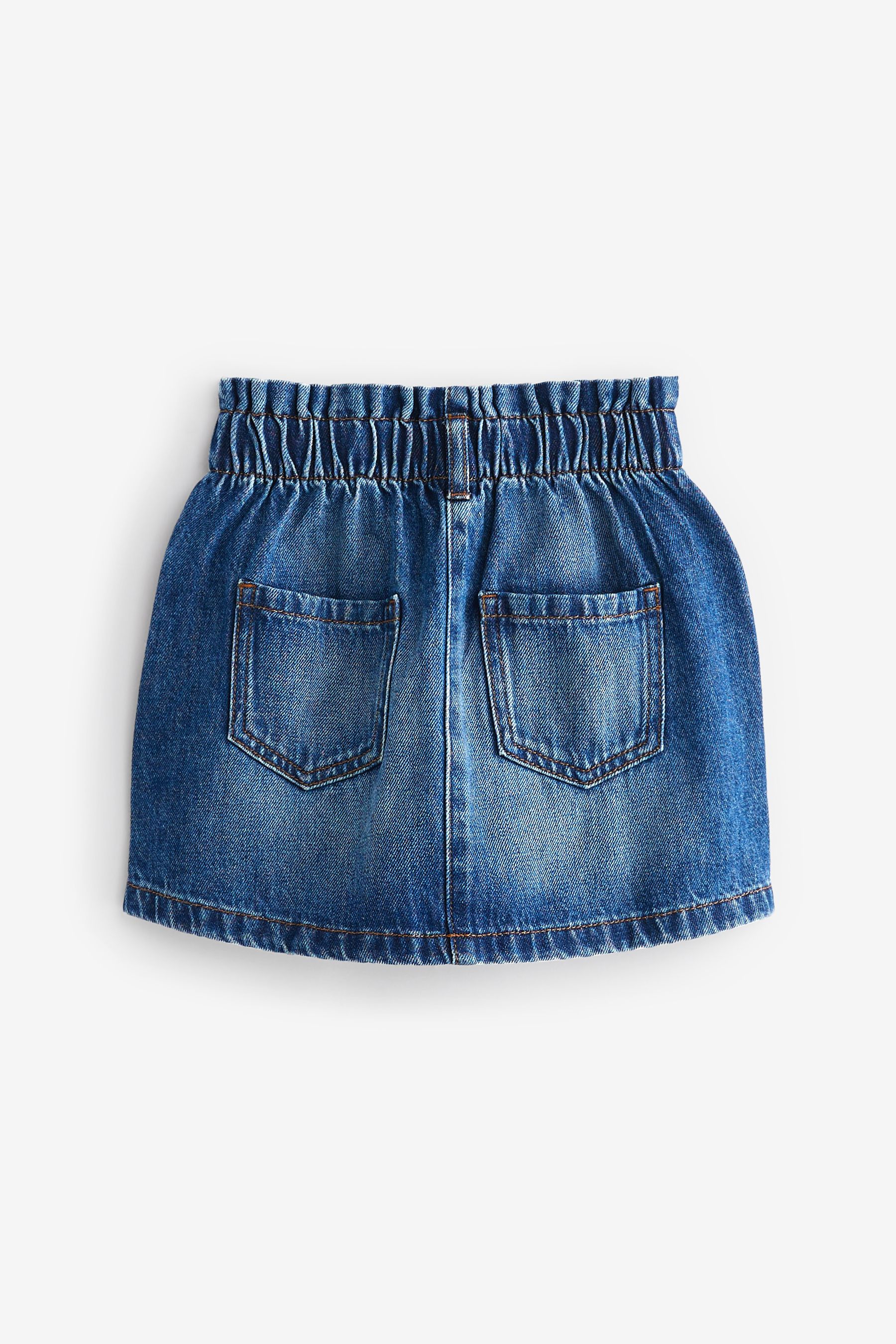 Paperbag waist deals denim skirt