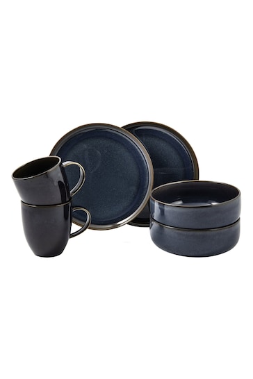 Villeroy & Boch 6 Piece Brown Crafted Denim Breakfast Set