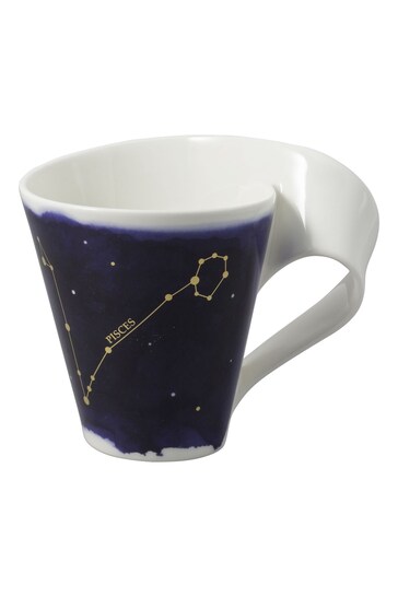 Villeroy & Boch Blue Stylish Mug with Pisces Zodiac Sign