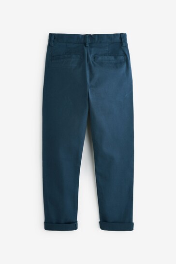 French Navy Blue Regular Fit Stretch Chino Trousers (3-17yrs)