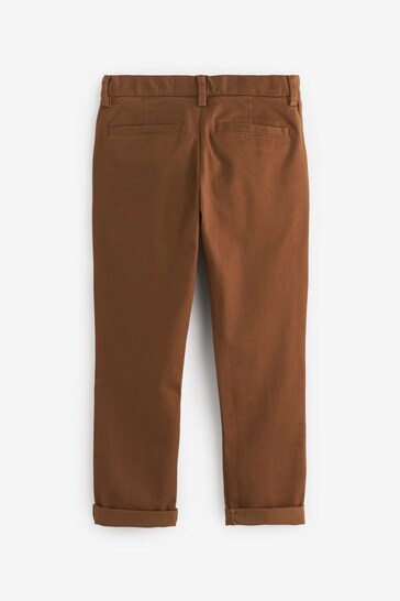 Ginger/Tan Brown Regular Fit Stretch Chino Trousers (3-17yrs)