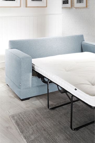 Jay-Be Blue Modern Sofa Bed with Micro ePocket Sprung Mattress