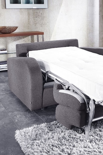 Jay-Be Pewter Grey Retro Sofa Bed Chair with Deep Sprung Mattress