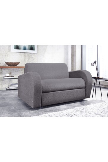 Jay-Be Pewter Grey Retro Sofa Bed Chair with Deep Sprung Mattress