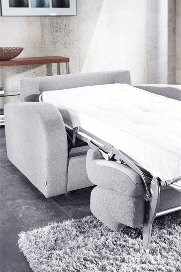 Jay-Be Grey Retro Sofa Bed Chair with Deep Sprung Mattress