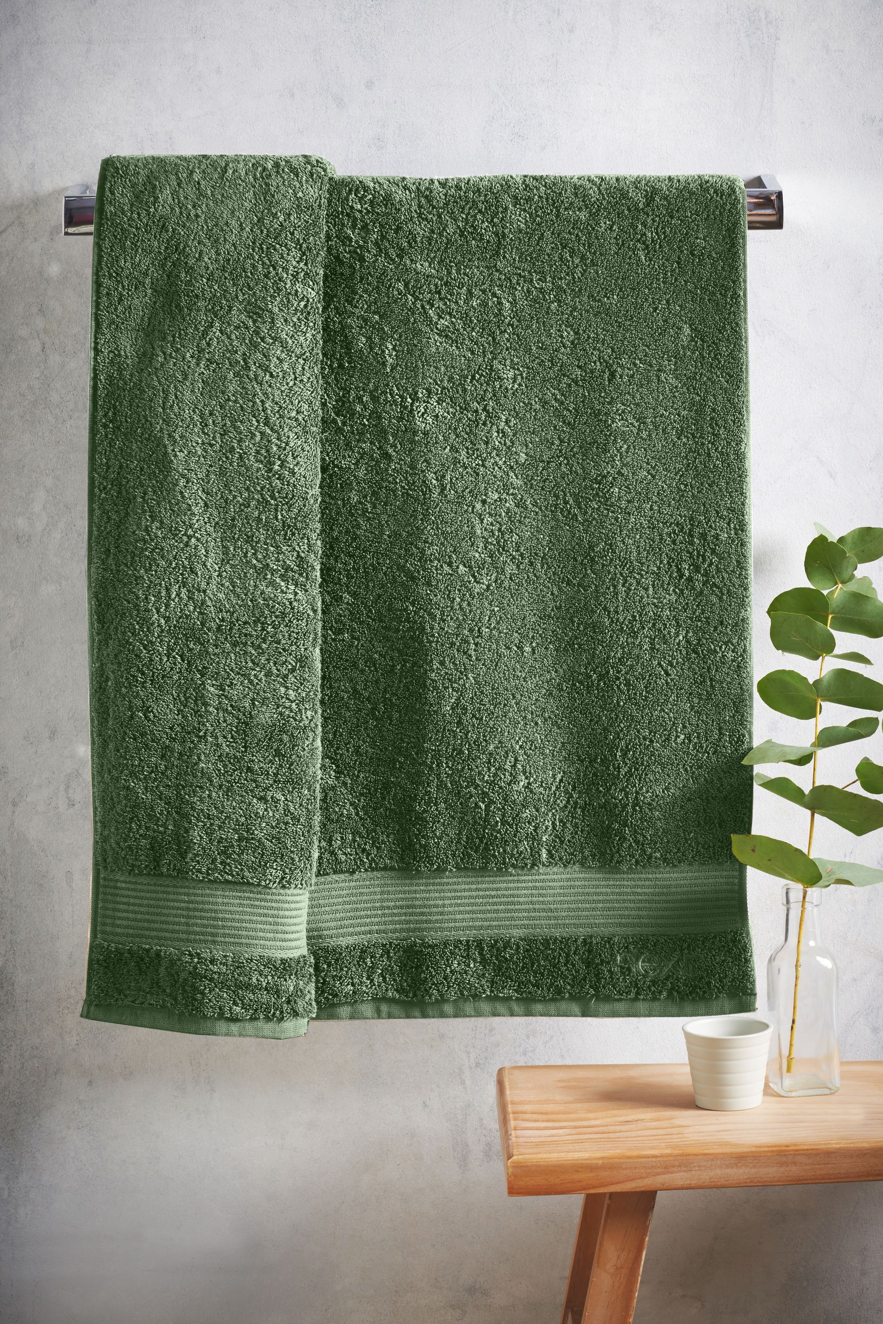 Dark green towels best sale target