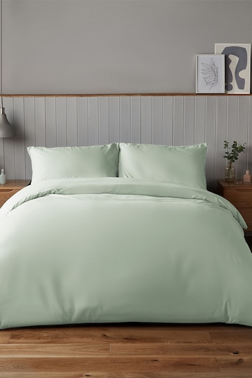 Silentnight Sage Green Sage Green Supersoft Duvet Cover and Pillowcase Set