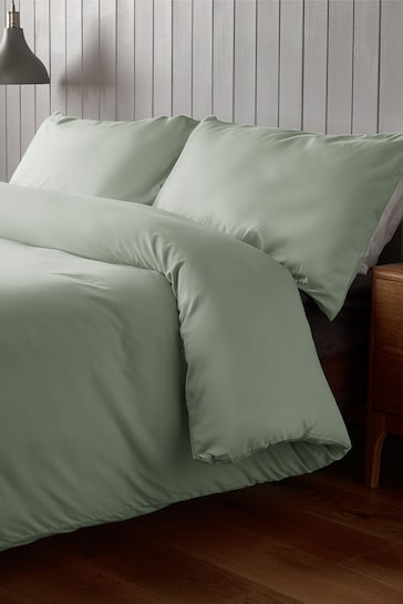 Silentnight Sage Green Sage Green Supersoft Duvet Cover and Pillowcase Set